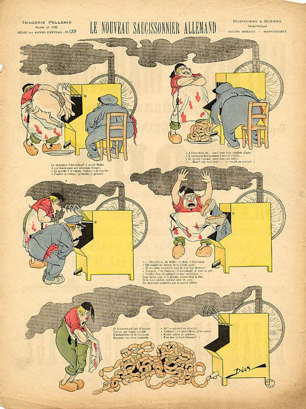Döes ; Pellerin estampe LE NOUVEAU SAUCISSONNIER ALLEMAND Lorraine, France 1894 1998.37.47 Photo