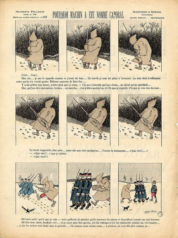 Caran d'Ache ; Pellerin à compartiments (3x3) POURQUOI MACHIN A ETE NOMME CAPORAL Lorraine, France 1893 1998.37.28 Photo
