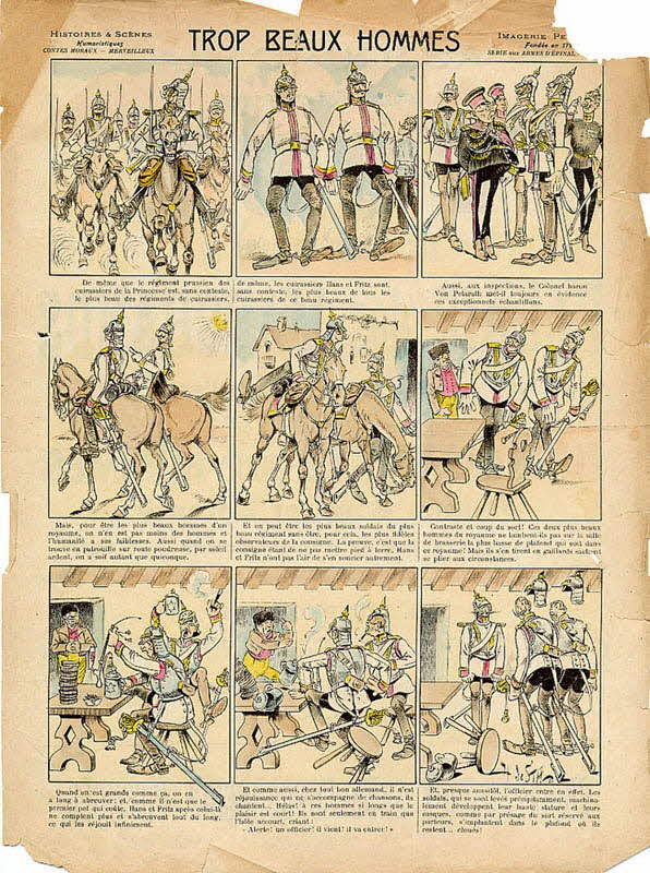 Sta H. de ; Pellerin à compartiments (3x3) TROP BEAUX HOMMES Lorraine, France 1904 1998.37.186 Photo