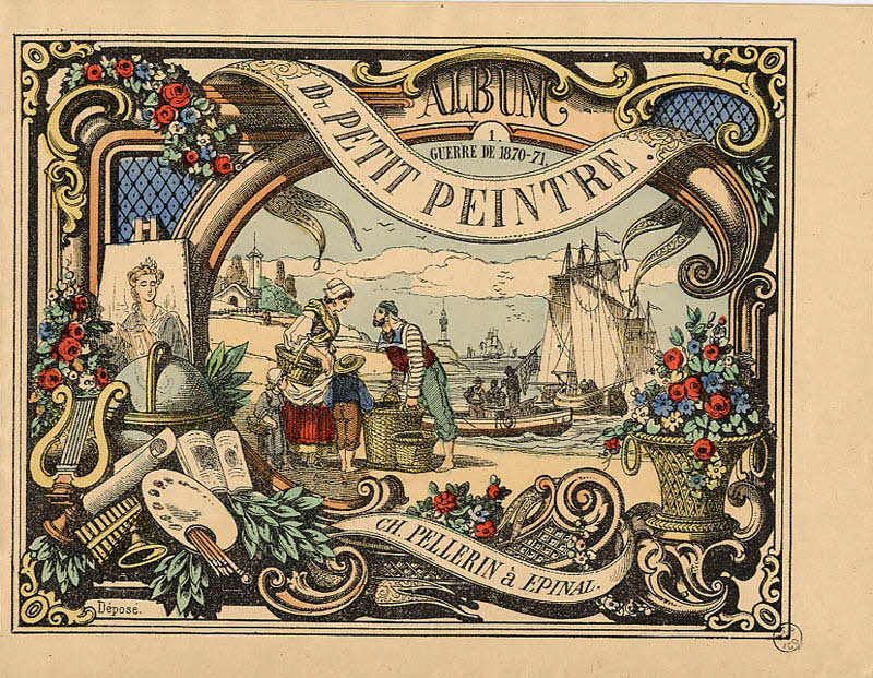 Pellerin album, élément d'ensemble ALBUM  DU PETIT PEINTRE. Lorraine, France 1880 1953.86.4585.1 Photo