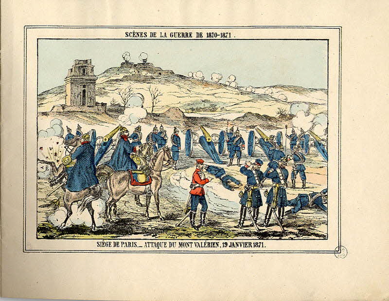 Pellerin album, élément d'ensemble SCÈNES DE LA GUERRE DE 1870-1871.  SIEGE DE PARIS. _ ATTAQUE DU MONT VALERIEN, 19 JANVIER 1871. Lorraine, France 1888 1953.86.4585.3 Photo