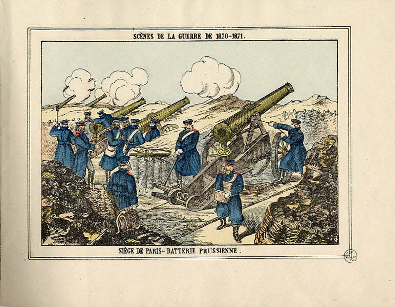 Pellerin album, élément d'ensemble SCÈNES DE LA GUERRE DE 1870-1871.  SIEGE DE PARIS - BATTERIE PRUSSIENNE. Lorraine, France 1888 1953.86.4585.5 Photo