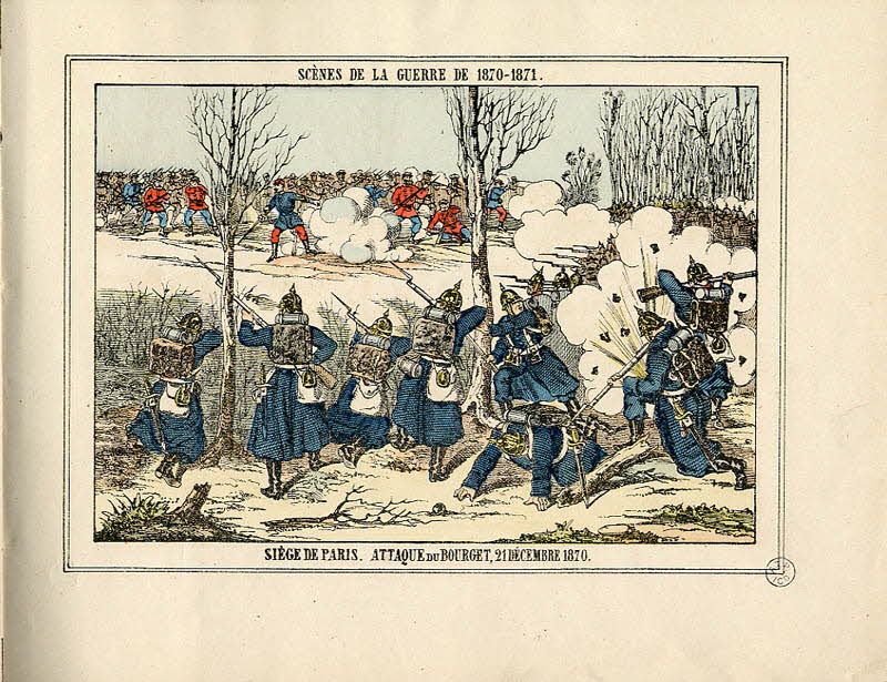 Pellerin album, élément d'ensemble SCÈNES DE LA GUERRE DE 1870-1871.  SIEGE DE PARIS. ATTAQUE DU BOURGET, 21 DECEMBRE 1870. Lorraine, France 1888 1953.86.4585.7 Photo
