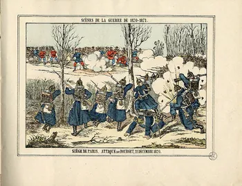 Pellerin album, élément d'ensemble SCÈNES DE LA GUERRE DE 1870-1871.  SIEGE DE PARIS. ATTAQUE DU BOURGET, 21 DECEMBRE 1870. Lorraine, France 1888 1953.86.4585.7 Photo