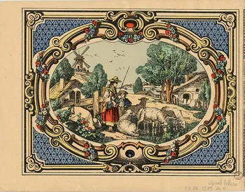 Pellerin album, élément d'ensemble Bergerie. Lorraine, France 1888 1953.86.4585.10 Photo