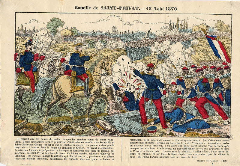Paulin Didion estampe Bataille de SAINT-PRIVAT. - 18 Août 1870 Metz 1870-1879 1953.86.1114 Photo
