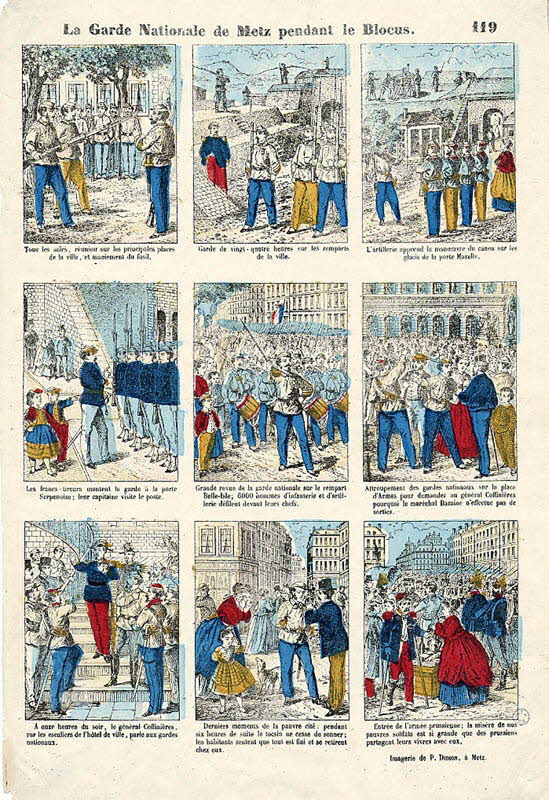 Paulin Didion à compartiments (3x3) La Garde Nationale de Metz pendant le Blocus. Metz 1870-1879 1953.86.1120 Photo