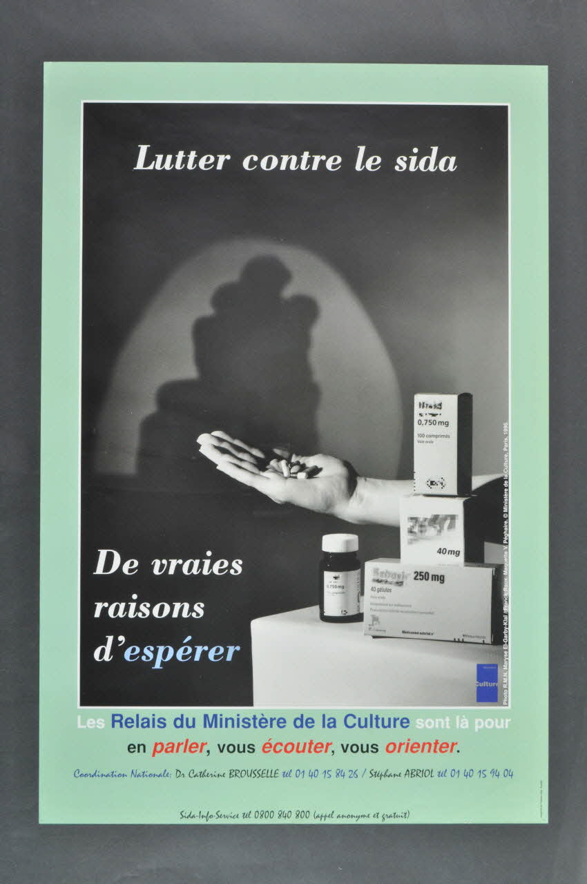 Relais Sida / RMN / Ministère de la Culture affiche Lutter contre le sida. De vraies raisons d'espérer France 1996 2002.125.20.1 Photo Mucem