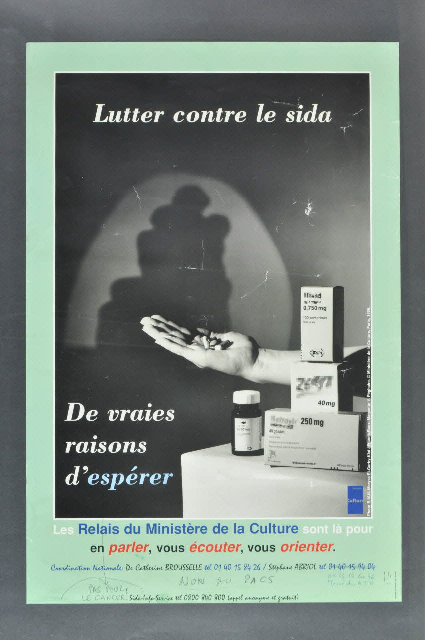 Relais Sida / RMN / Ministère de la Culture affiche "Lutter contre le sida. De vraies raisons d'espérer" France 1996 2002.125.20.2 Photo Mucem