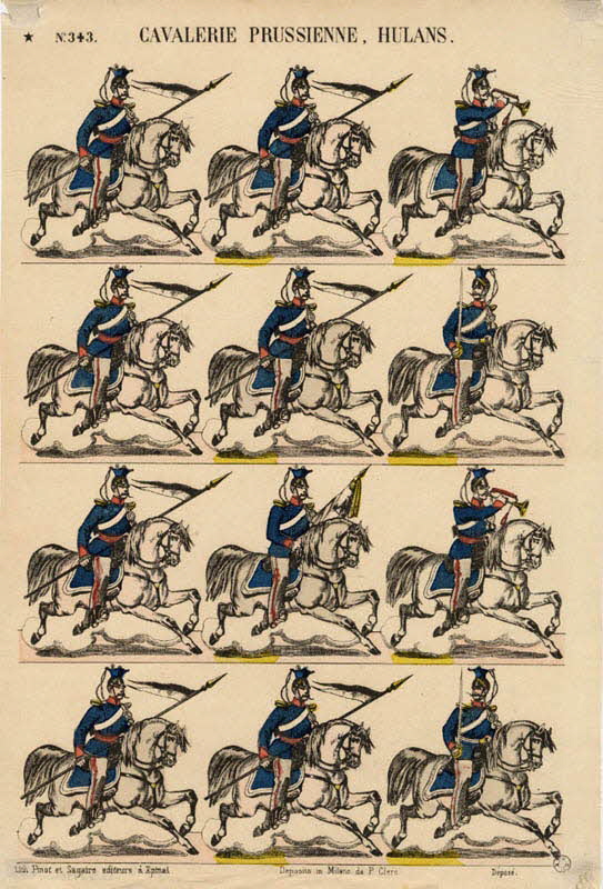 Pinot et Sagaire à compartiments (3x4) CAVALERIE PRUSSIENNE, HULANS. Lorraine, France 1872 1953.86.2486 Photo