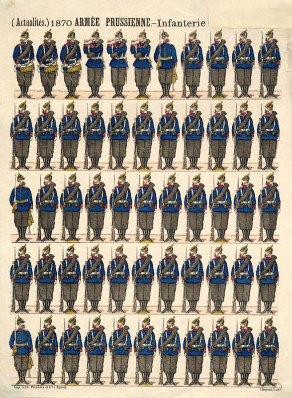 Pellerin à registres (5) (Actualitès.) 1870 ARMEE PRUSSIENNE. - Infanterie Lorraine, France 1870 1953.86.2480 Photo