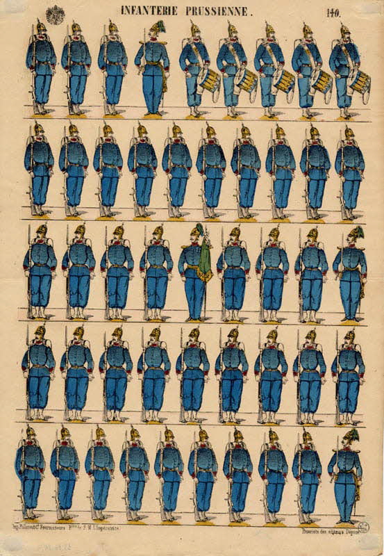 Pellerin estampe INFANTERIE PRUSSIENNE. Lorraine, France 1866-1870 1953.86.2474 Photo