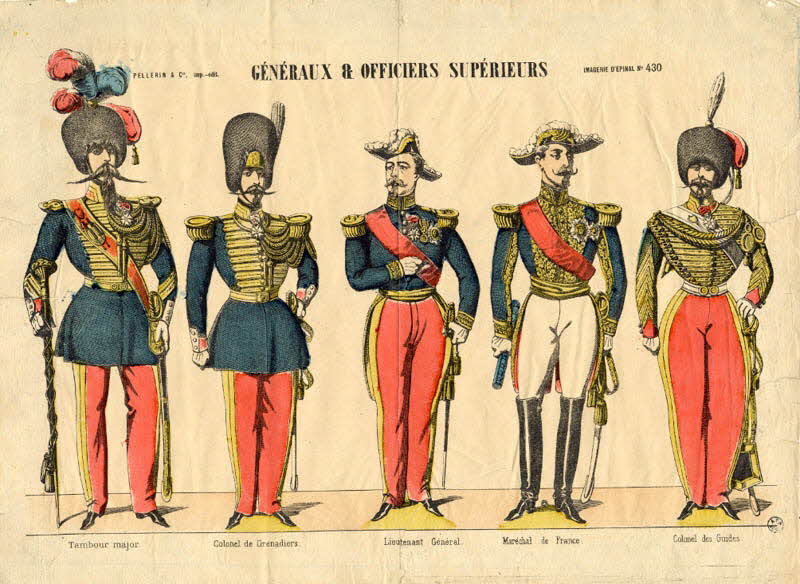 Pellerin estampe GENERAUX & OFFICIERS SUPERIEURS Lorraine, France 1883-1893 1950.21.370 Photo