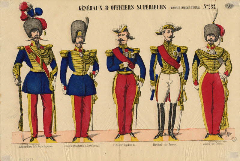 François-Charles Pinot estampe GENERAUX ET OFFICIERS SUPERIEURS Lorraine, France 1872-1874 1953.86.2698 Photo