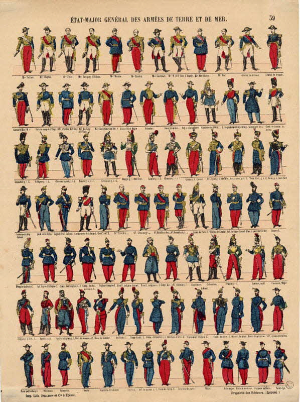 Pellerin estampe ETAT-MAJOR GENERAL DES ARMEES DE TERRE ET DE MER. Lorraine, France 1870 1953.86.2754 Photo