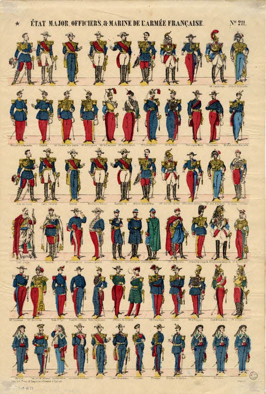 Pinot et Sagaire à registres (6) ETAT MAJOR, OFFICIERS, & MARINE DE L'ARMEE FRANCAISE. Lorraine, France 1860-1872 1953.86.2719 Photo