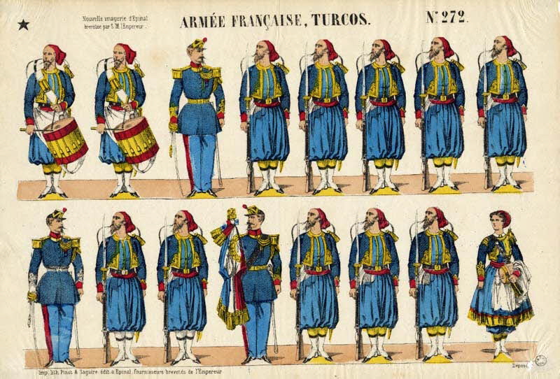 Pinot et Sagaire à registres (2) ARMEE FRANCAISE, TURCOS. Lorraine, France 1866-1870 1953.86.2637 Photo