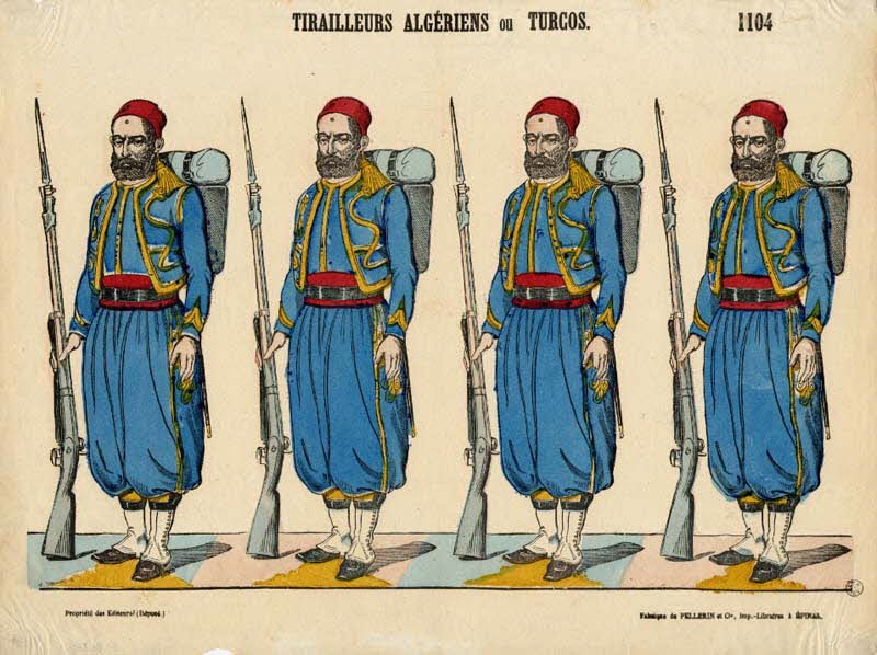 Pellerin estampe TIRAILLEURS ALGERIENS OU TURCOS. Lorraine, France 1864 1953.86.2630 Photo