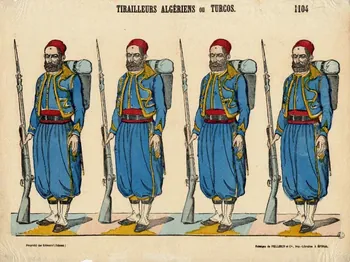 Pellerin estampe TIRAILLEURS ALGERIENS OU TURCOS. Lorraine, France 1864 1953.86.2630  Photo