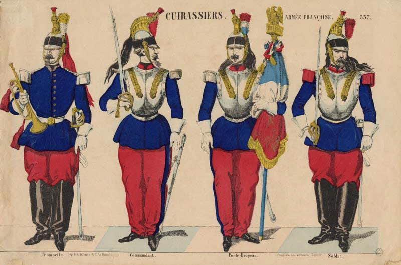Pellerin estampe CUIRASSIERS. ARMEE FRANCAISE. Lorraine, France 1870 1953.86.1443 Photo