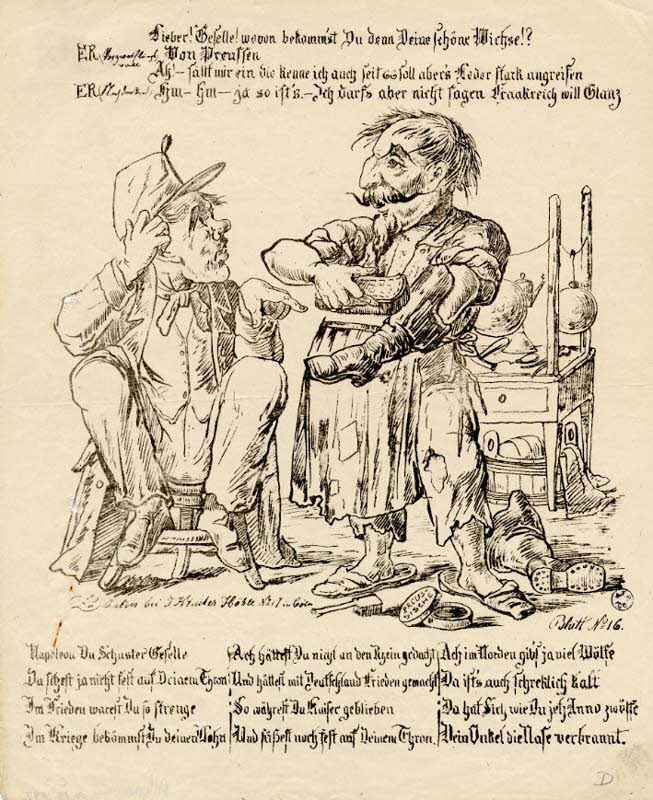 Kreuter, I. estampe Scène caricaturale de Napoléon III en langue allemande Rhénanie-du-Nord-Westphalie, Allemagne 1870 1950.39.1097  Photo