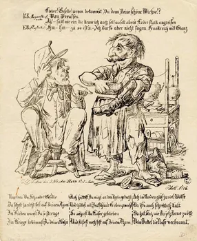 Kreuter, I. estampe Scène caricaturale de Napoléon III en langue allemande Rhénanie-du-Nord-Westphalie, Allemagne 1870 1950.39.1097 Photo