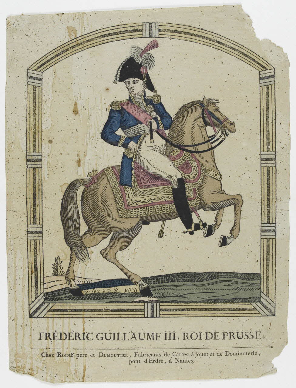 Roiné père et Dumoutier imagerie ancienne FREDERIC GUILLAUME III, ROI DE PRUSSE. Pays de la Loire, France 1817-1820 1950.21.599 Photo PHOTO RMN - THIERRY LE MAGE