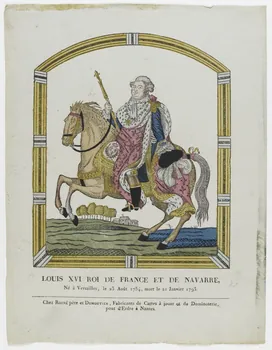 Pierre Vincent Roiné ; Dumoutier imagerie ancienne LOUIS XVI ROI DE FRANCE ET DE NAVARRE, Nantes 1817-1820 1951.70.8  Photo PHOTO RMN - THIERRY LE MAGE