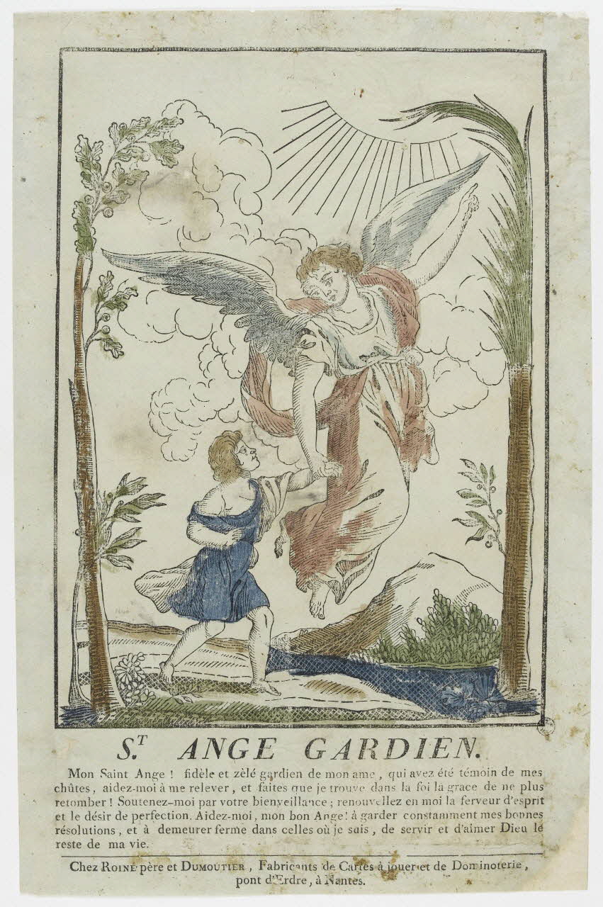 Pierre Vincent Roiné ; Dumoutier imagerie ancienne ST. ANGE GARDIEN. Nantes 1817-1820 1955.24.4 Photo PHOTO RMN - THIERRY LE MAGE