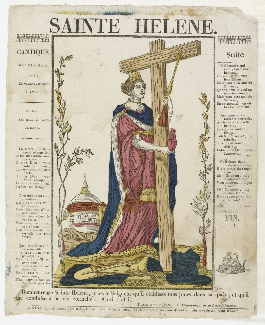 Pierre Vincent Roiné ; Philibert Roiné imagerie ancienne SAINTE HELENE. Nantes 1823-1826 1955.9.15 Photo PHOTO RMN - THIERRY LE MAGE