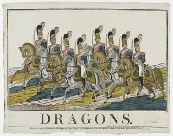 Pierre Vincent Roiné ; Dumoutier imagerie ancienne DRAGONS. Nantes 1817-1820 1963.12.3 Photo PHOTO RMN - THIERRY LE MAGE