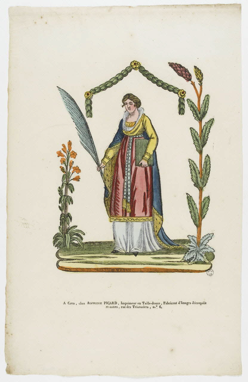 Denise ; Alphonse Picard imagerie ancienne Sainte Caen 1828-1838 1965.75.69 Photo PHOTO RMN - THIERRY LE MAGE