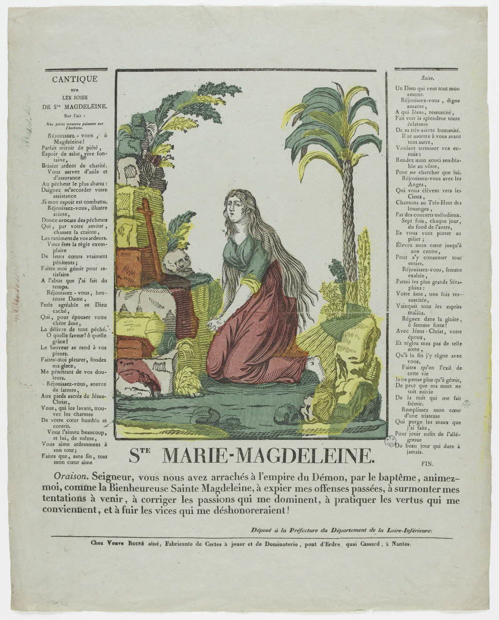 Roiné veuve imagerie ancienne STE MARIE MAGDELEINE Nantes 1834-1836 1965.75.783 Photo PHOTO RMN - THIERRY LE MAGE