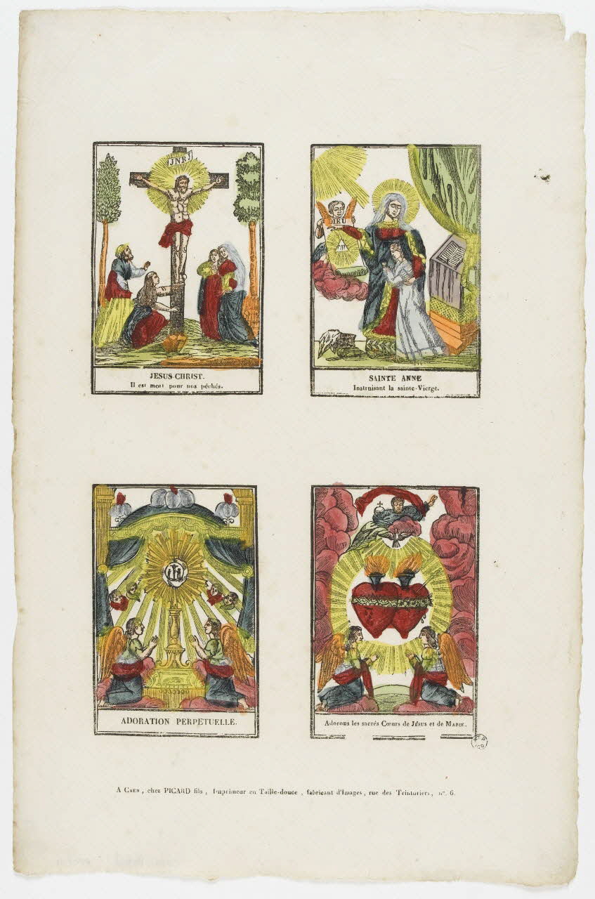 Alphonse Picard imagerie ancienne Saints et scènes religieuses Caen 1828-1838 1965.75.83 Photo PHOTO RMN - THIERRY LE MAGE