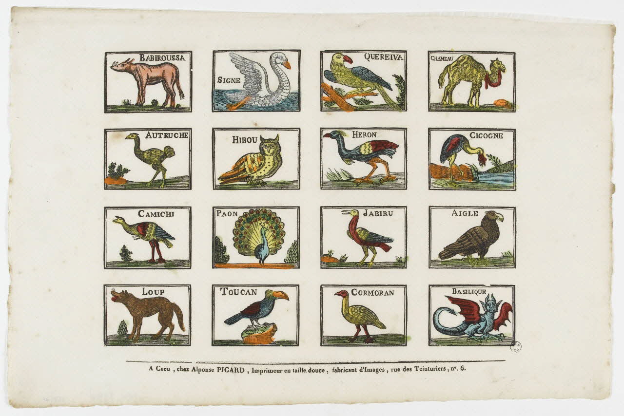 Alphonse Picard imagerie ancienne Animaux Caen 1828-1838 1965.75.84 Photo PHOTO RMN - THIERRY LE MAGE