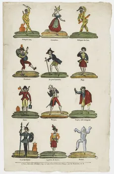 Alphonse Picard imagerie ancienne Personnages de la commedia dell'arte Caen 1828-1838 1965.75.87  Photo PHOTO RMN - THIERRY LE MAGE