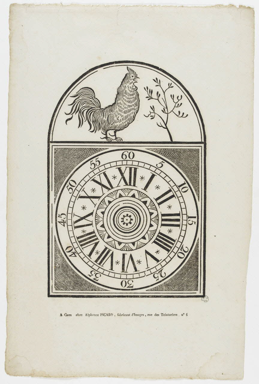Alphonse Picard imagerie ancienne Cadran d'horloge Caen 1828-1838 1965.75.91 Photo PHOTO RMN - THIERRY LE MAGE