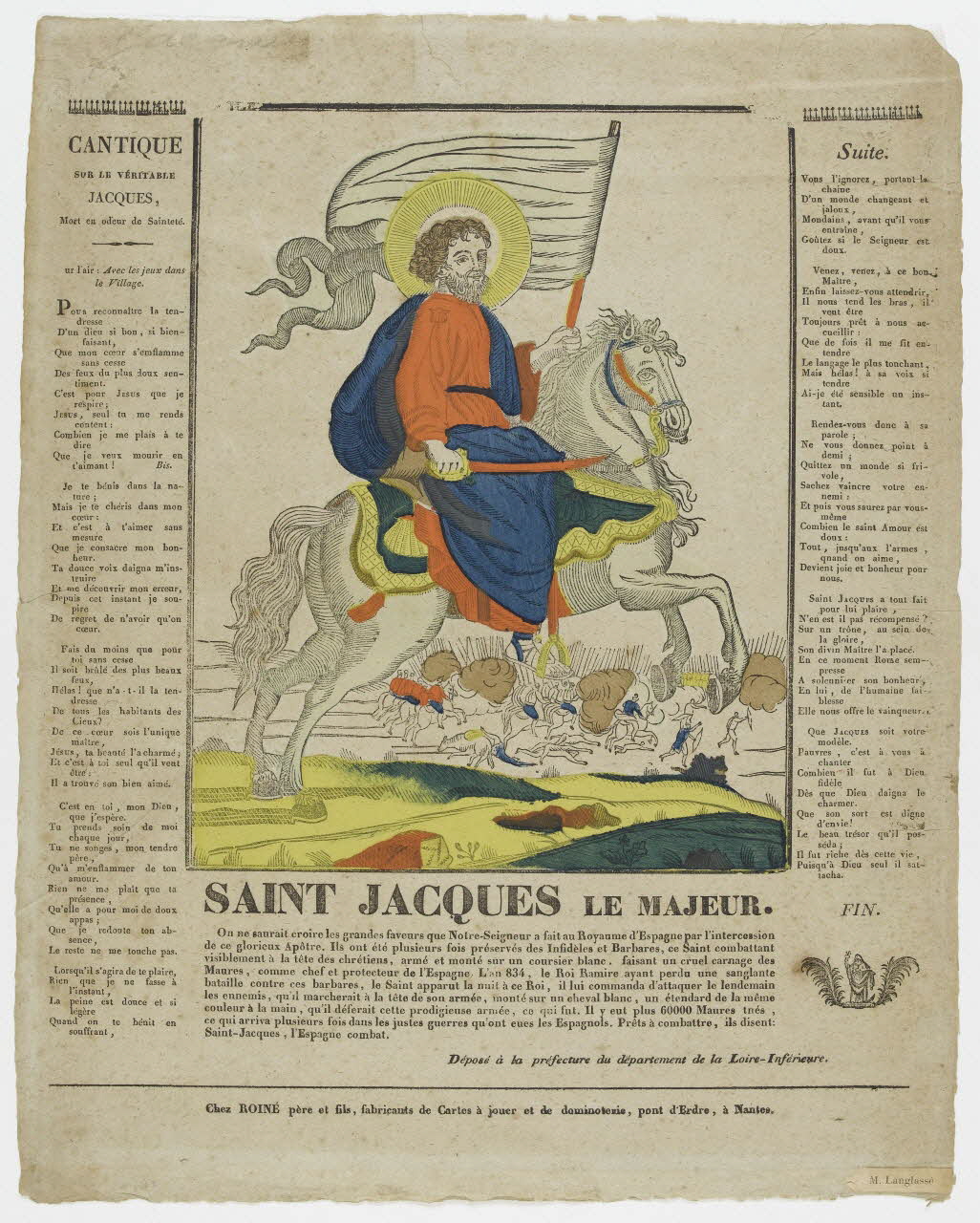 Pierre Vincent Roiné ; Philibert Roiné imagerie ancienne SAINT JACQUES LE MAJEUR. Nantes 1823-1826 1969.4.14 Photo PHOTO RMN - THIERRY LE MAGE