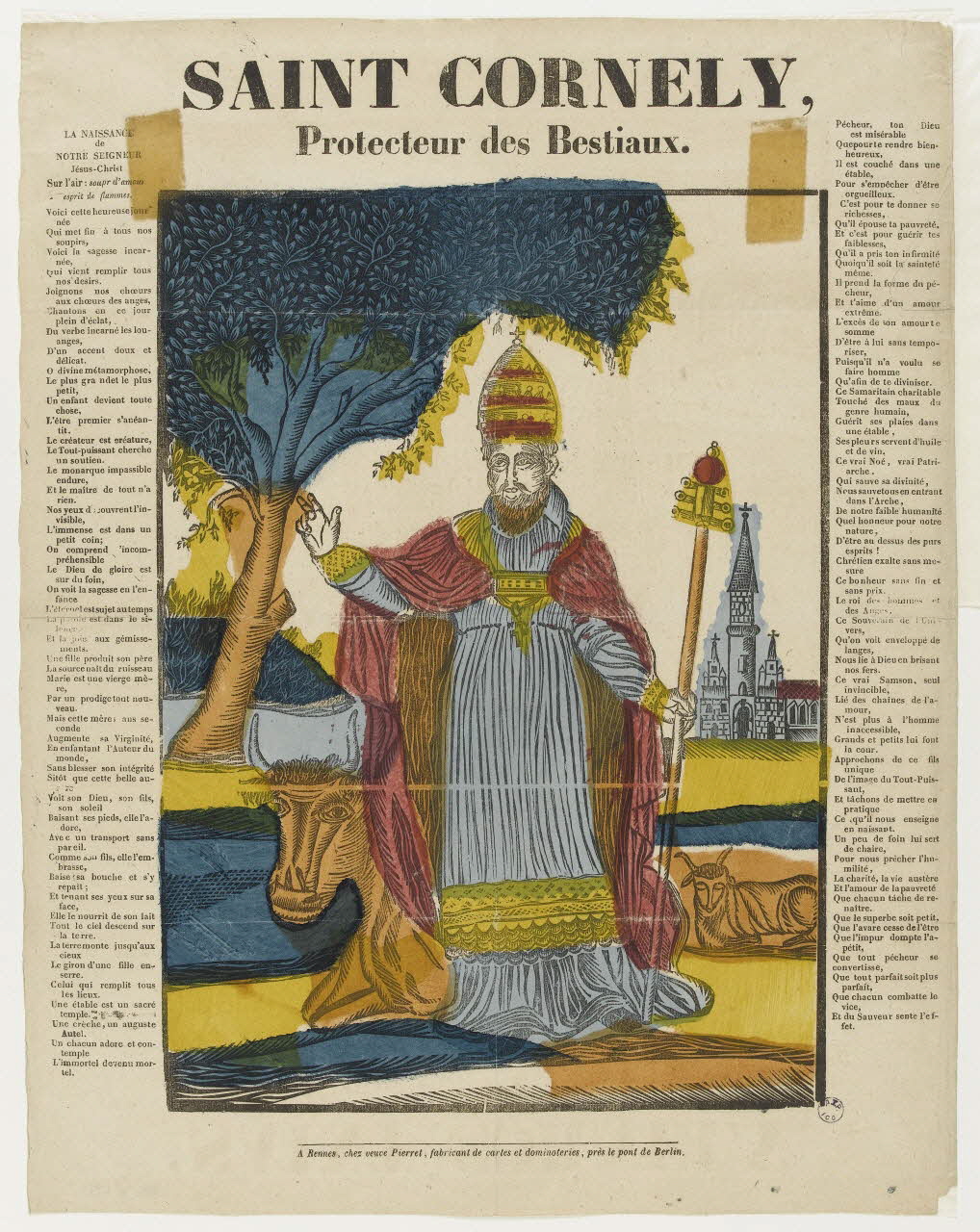 veuve Pierret estampe SAINT CORNELY,  Protecteur des Bestiaux. Rennes 1842-1849 1985.51.413 Photo PHOTO RMN - THIERRY LE MAGE