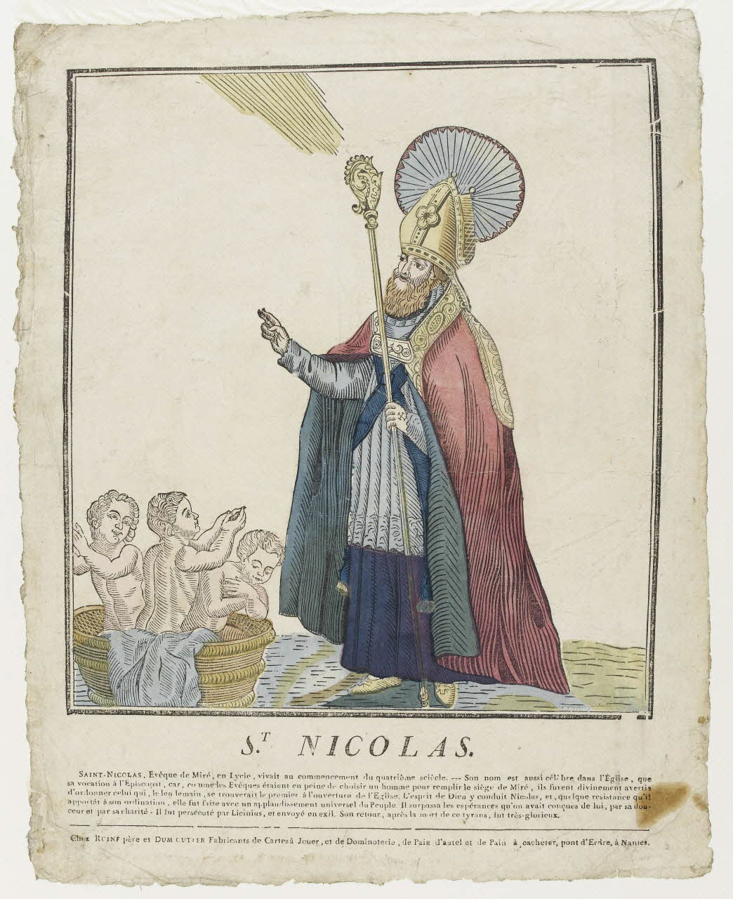 Pierre Vincent Roiné ; Dumoutier imagerie ancienne ST. NICOLAS. Nantes 1817-1820 1985.59.6 Photo PHOTO RMN - THIERRY LE MAGE