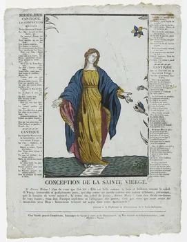 Pierre Vincent Roiné ; Dumoutier imagerie ancienne CONCEPTION DE LA SAINTE VIERGE. Nantes 1817-1823 1986.70.1 Photo PHOTO RMN - THIERRY LE MAGE