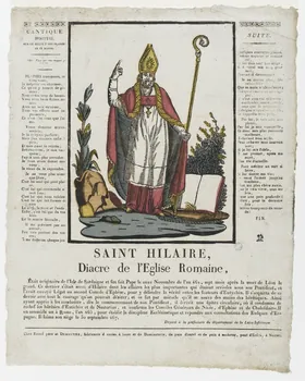 Pierre Vincent Roiné ; Dumoutier imagerie ancienne SAINT HILAIRE,  Diacre de l'Eglise Romaine Nantes 1817-1823 1986.70.2 Photo PHOTO RMN - THIERRY LE MAGE