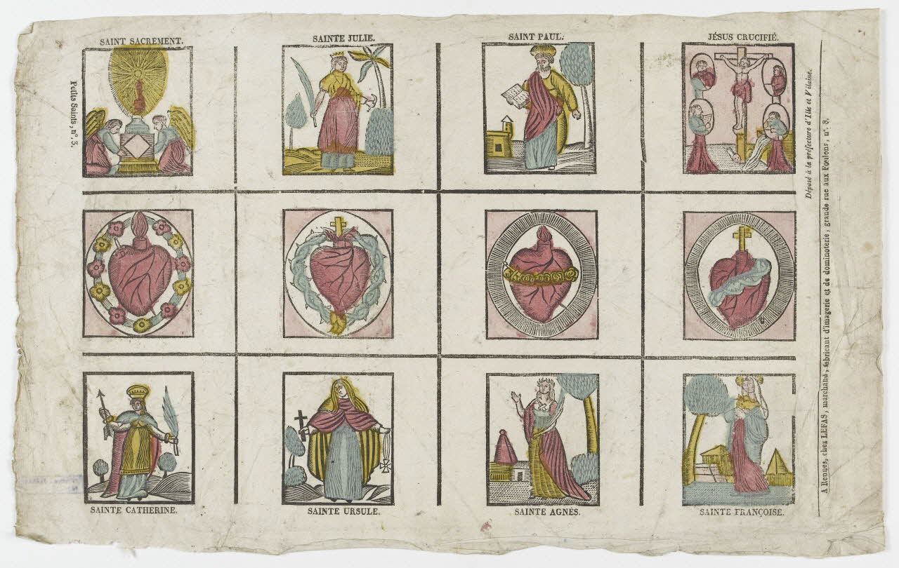 Jean-Marie Le Fas imagerie ancienne Saints et Saintes Rennes 1823-1833 1986.81.28 Photo PHOTO RMN - THIERRY LE MAGE