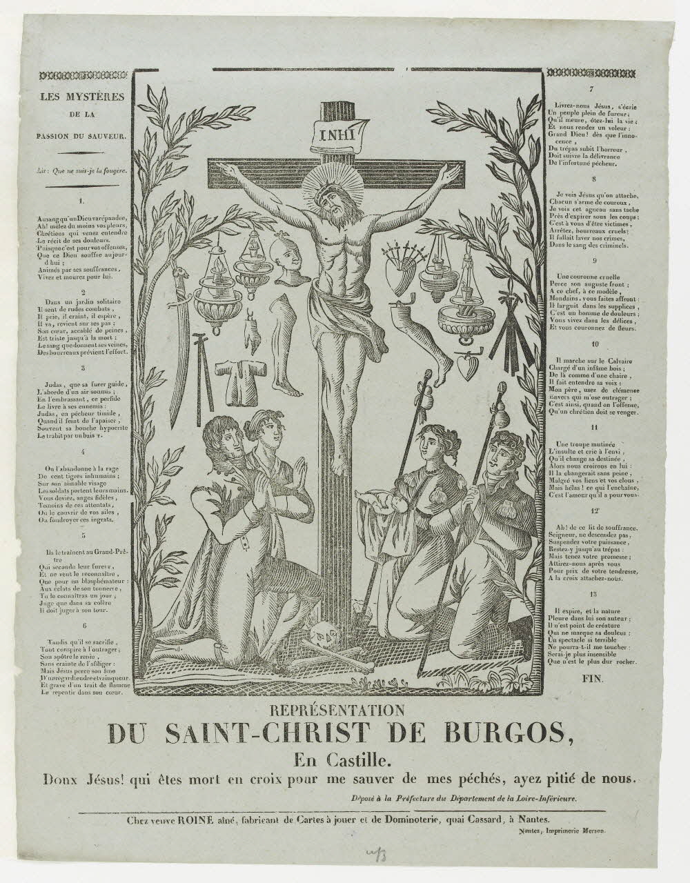 Roiné veuve imagerie ancienne REPRESENTATION  DU SAINT-CHRIST DE BURGOS  En Castille. Nantes 1834-1836 1997.6.3 Photo PHOTO RMN - THIERRY LE MAGE