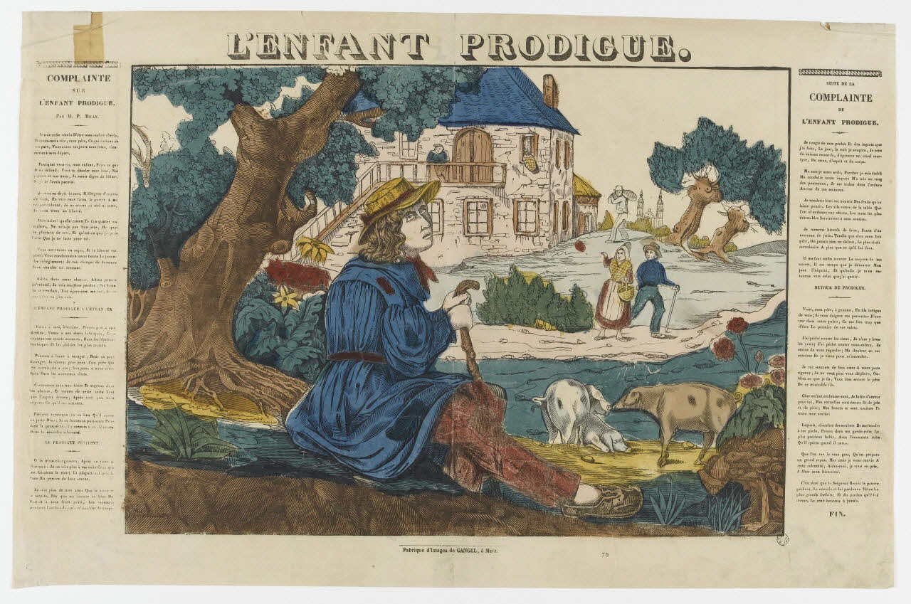 Charles Nicolas Gangel estampe L'ENFANT PRODIGUE. Metz 1852-1858 1947.22.172 Photo PHOTO RMN - THIERRY LE MAGE