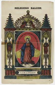 Charles Nicolas Gangel estampe RELIGIOSO BALCON  N. S. DE LA PURISSIMA. Metz 1852-1858 1947.22.90 Photo PHOTO RMN - THIERRY LE MAGE