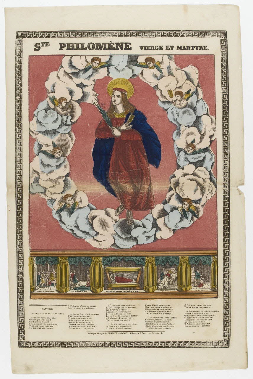 Dembour et Gangel estampe STE PHILOMENE VIERGE ET MARTYRE. Lorraine, France 1840-1852 1950.21.425 Photo PHOTO RMN - THIERRY LE MAGE