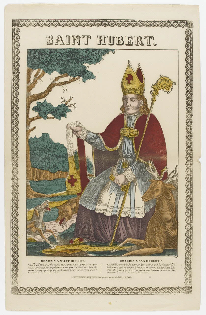 Dembour et Gangel estampe SAINT HUBERT. Lorraine, France 1840-1852 1950.21.426 Photo PHOTO RMN - THIERRY LE MAGE