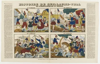 Dembour et Gangel à compartiments (2x2) HISTOIRE DE GUILLAUME -TELL  LE LIBERATEUR DE LA SUISSE. Lorraine, France 1840-1852 1950.21.433 Photo PHOTO RMN - THIERRY LE MAGE