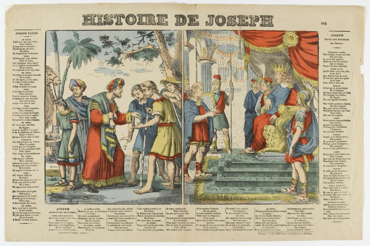 Pellerin à compartiments : 2 HISTOIRE DE JOSEPH Lorraine, France 1837 1950.21.499 Photo PHOTO RMN - THIERRY LE MAGE